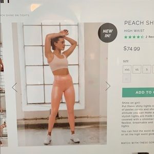 Brand New Peach Shine Leggings